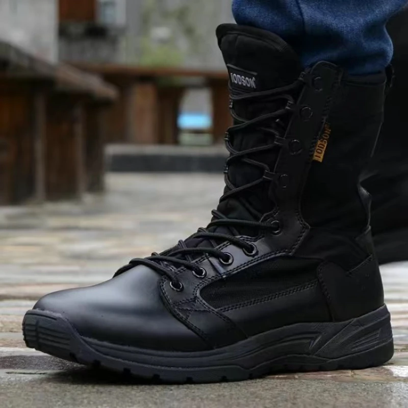 

New Arrival Military Combat Boots Men Black Khaki Tactical Training Mens Luxury Brand Army Boots Man Anti Slip Outdoor Boot