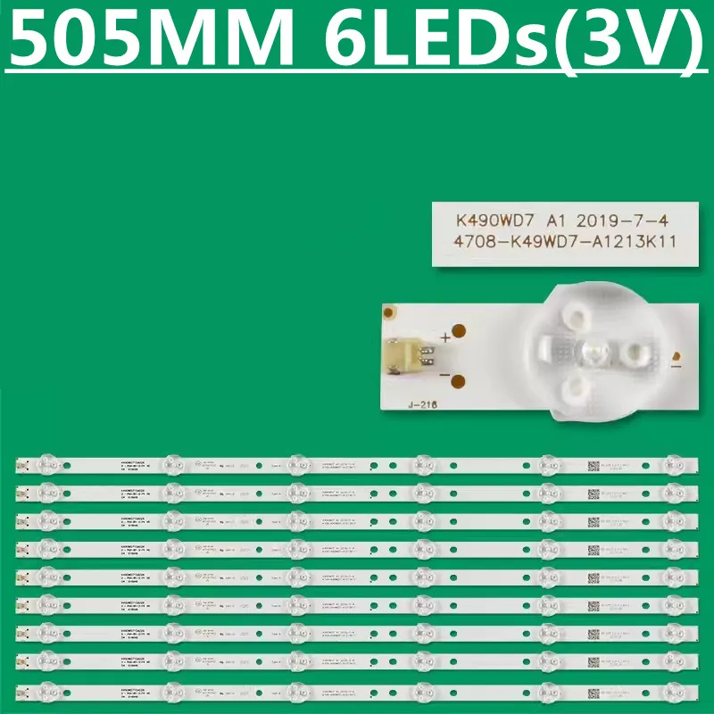 LED 백라이트 스트립, LE49K51S-UD 49E82 K490WD7 A14708-K49WD7-A1213K21 49PFL3043/T3 49PFL3445/T3 49HFF5358/T3 49PUF6056/T3