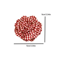 Plaid Fabric Flower Hair clip for women Elegant Ponytail Clip Fashion Girls Hair Accessories - Image 2
