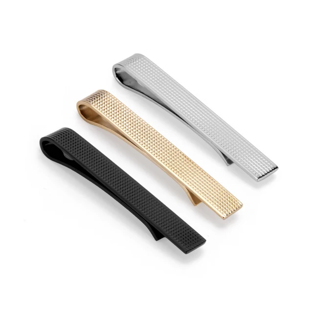 Simple Tie Clip Set Pin 5.5cm Wed Men's Tie Clip Minimalist Tie Clips And Cufflinks Necktie Metal Pins Groomsmen Gifts With Box