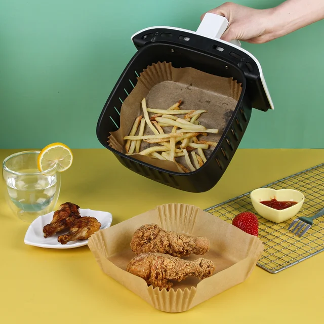 Air Fryer Liners 7.9 Inch Large Size Square Non Stick Greaseproof Paper  Sheets Airfryer Parchment Oil-for COSORI Ninja - AliExpress