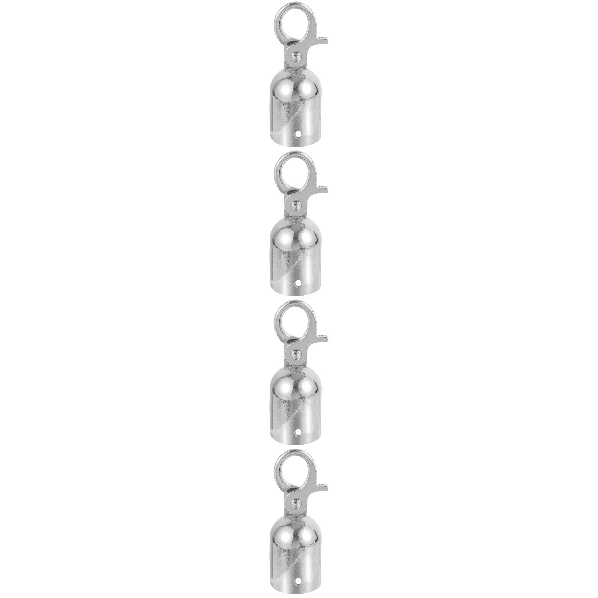 4 Pack Rope End Stop Guardrail Accessories Cord Stopper Snap Tool Cap for Outdoor Use Stainless Steel Hook Ends Event Accessory