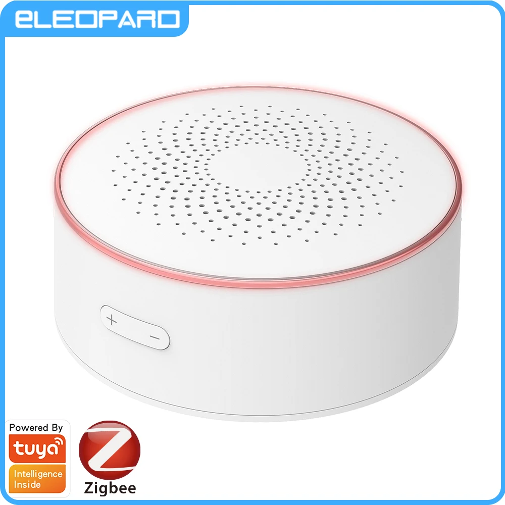 Smart Security Alarm Wireless Siren Eleopard Home Zigbee Tuya Smart Life Strobe