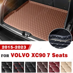 LUTEHIL Car Trunk Mat For VOLVO XC90(7 Seats)2015 2016 2017 2018 2019 2020 2021 2022 2023 Boot Carpet 3D Surrounding Design