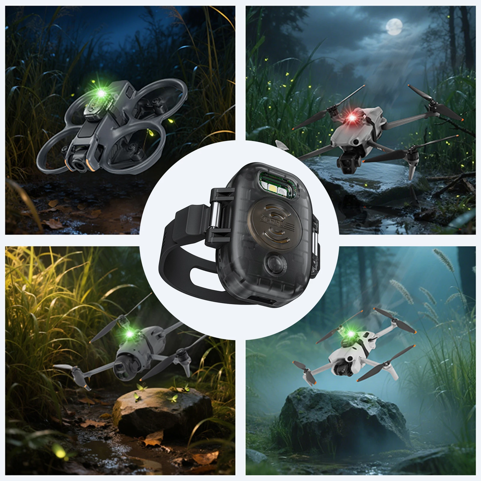 Alarme Traqueur Drone LED 120dB avec Stroboscope pour DJI Neo Accessoires