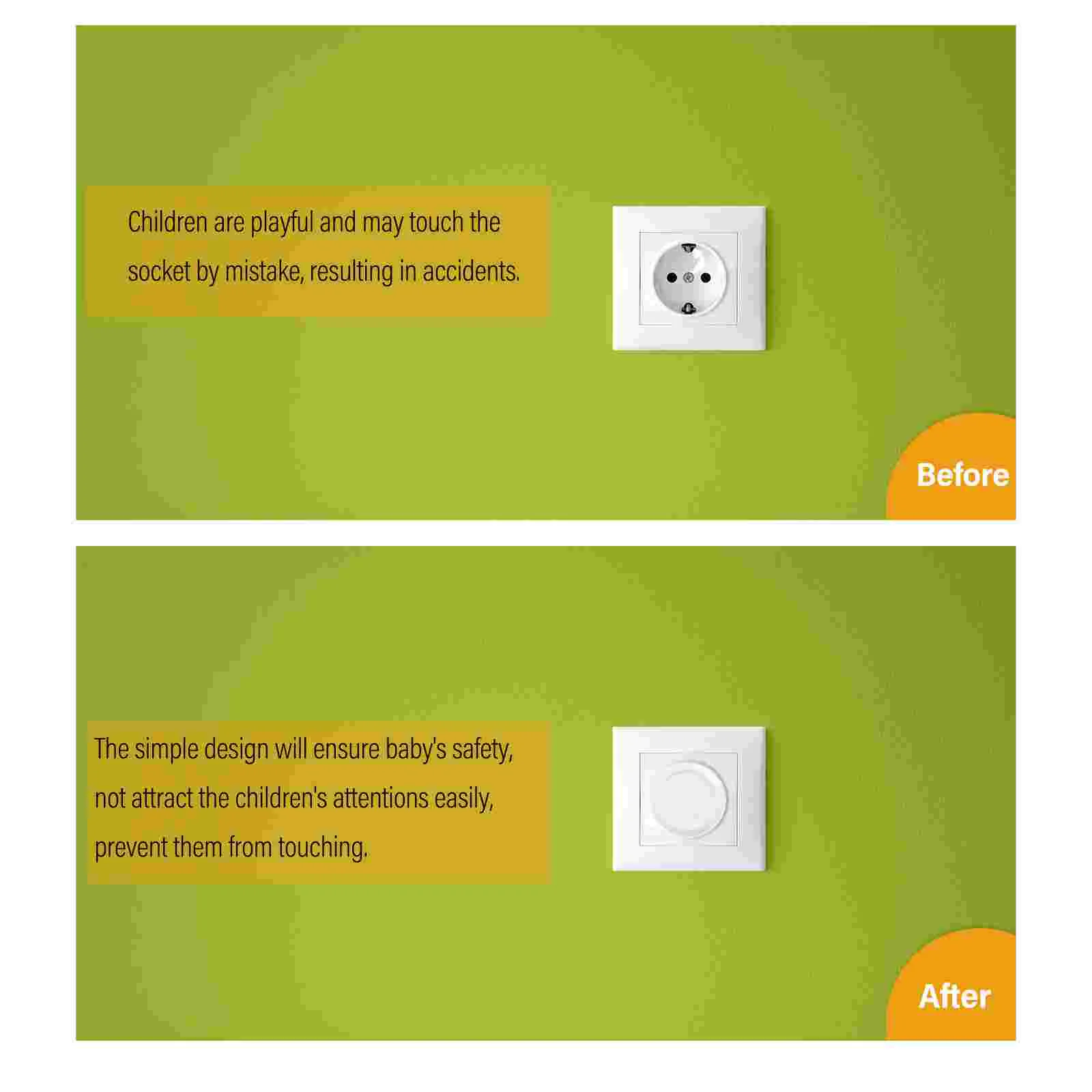 10 Pcs Socket Cover Plug Covers for Electrical Outlets Baby Proofing Light Protector