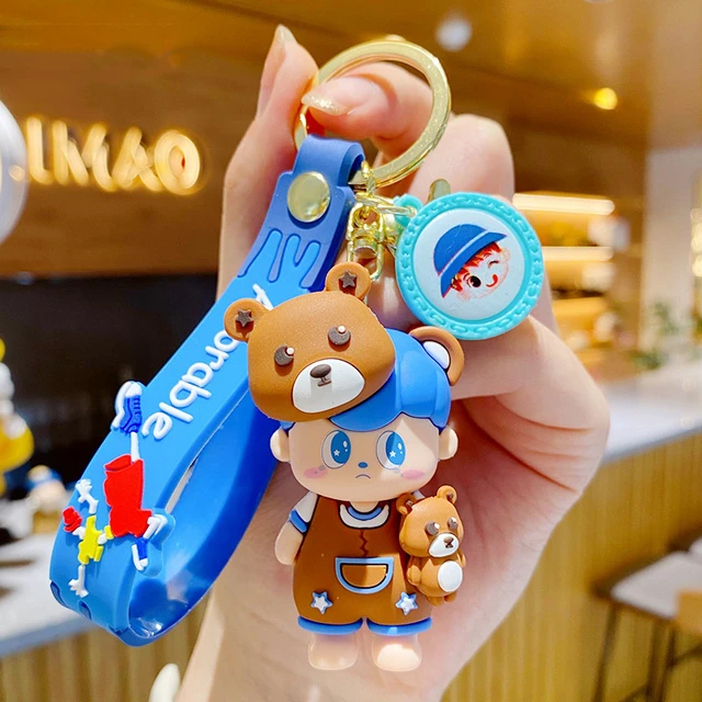 LolasCreativeCorner Brown Teddy Bear Keychain