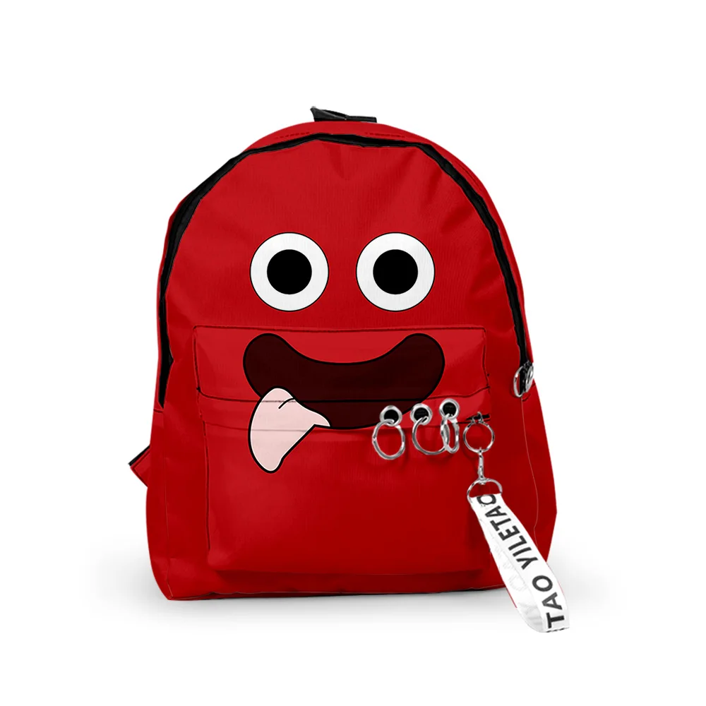 

Модные Молодежные новые школьные ранцы Garten of Banban, рюкзаки для ноутбука, водонепроницаемые маленькие дорожные сумки из ткани Оксфорд с 3D-принтом и цепочкой для ключей