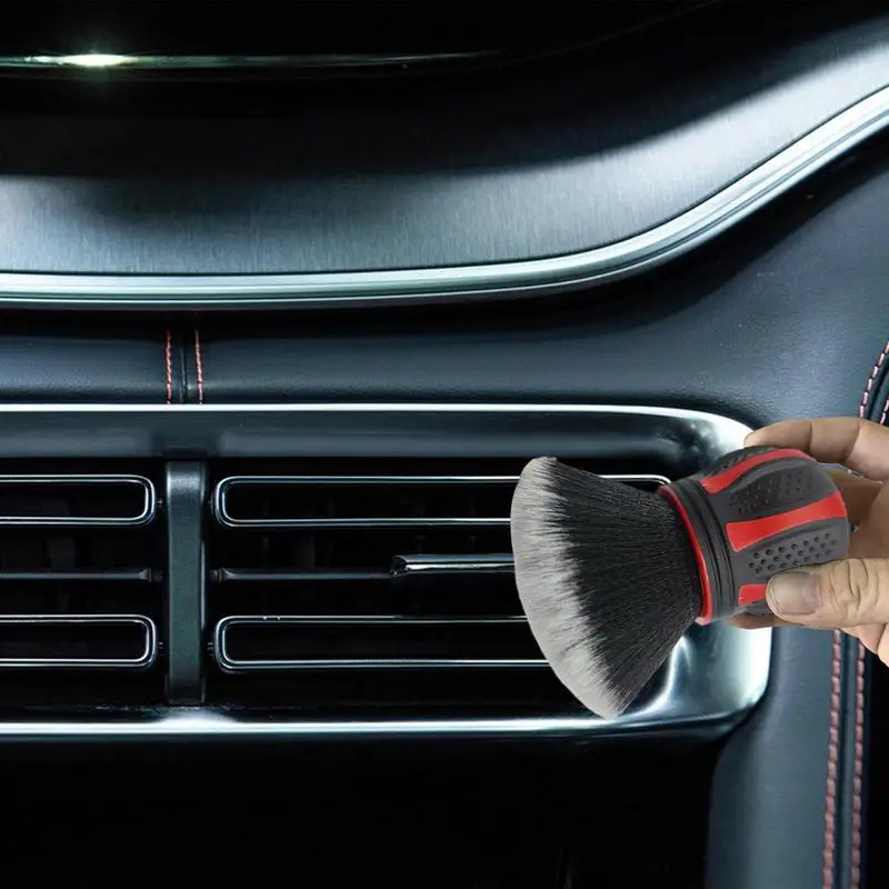 Car Detailing Brushes With Storage Rack Covers Soft Bristles Auto