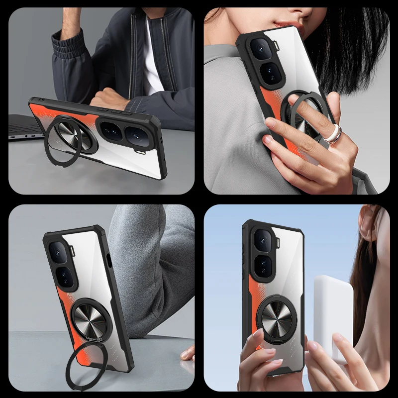 Magnetic 360° Rotation Stand Phone Case with Graphene Heat Dissipation and Shockproof Protection