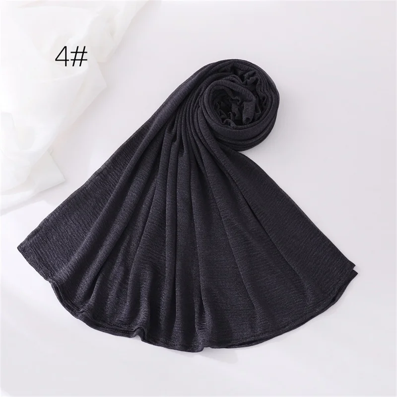 18 Farben, schlicht, weich, atmungsaktiv, dünn, Polyester, Hijabs, Damen, lang, muslimischer Schal, Schal, Turban, Kopfwickel, Lady Abaya, islamisch, 170 x 70 cm – Detail 14