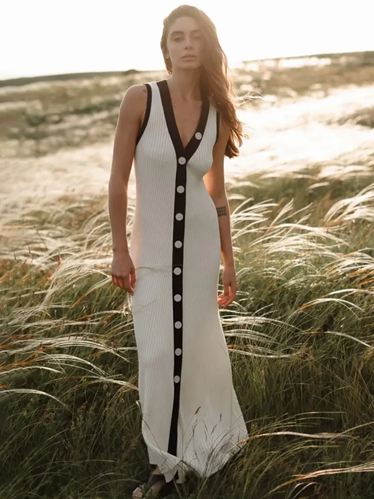strapless open back dress MEROKEETY Cap Sleeve Bodycon Rib Knit Maxi Dress – Merokeety main image 0