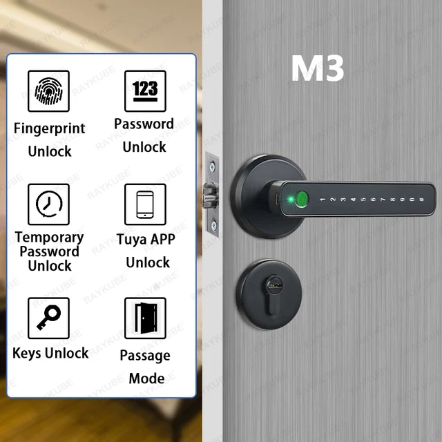 RAYKUBE M3 Smart Fingerprint Door Lock
