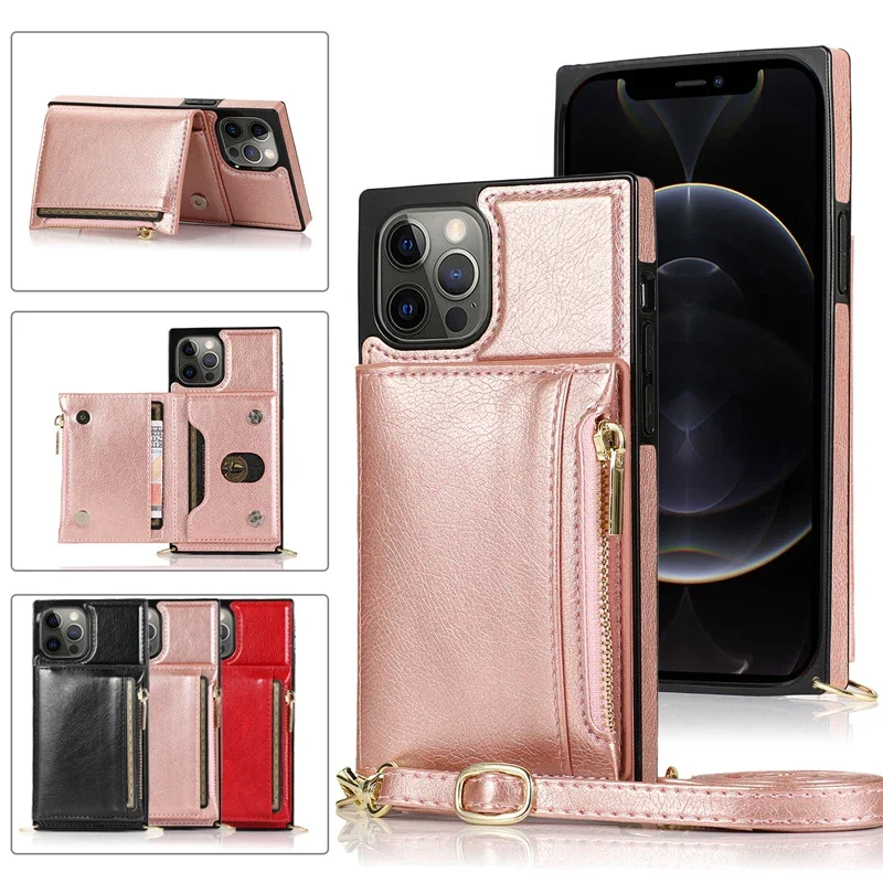 

Wallet Diagonal Zipper Mobile Phones Case For iPhone 15 Pro Max 14 Plus 13 Pro 13 Mini 12 11 SE 2022 2020 X XS XR XS Max 8 7 6