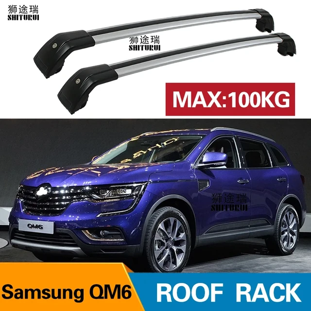 Barres de toit en alliage d'aluminium pour RENAULT Samsung QM6, 5-dr SUV,  2017-2023 Barres latérales, Cross R64.Toit T1 Bagages CUV SUV, 2 pièces -  AliExpress