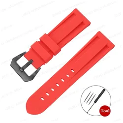 Versatile Silicone Sport Wristband - Rubber Bracelet Watch Strap for Men & Women, Multiple Widths Available (Red - Black)