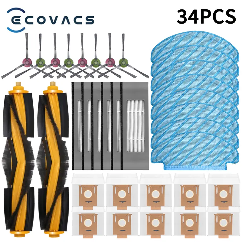 ECOVACS Deebot T8 AIVI T9 AIVI N8 Pro AIVI N9 N10 N10 Plus Accessories Main brush, side brush, filter, dust bag,Hepa Filter - Image 15