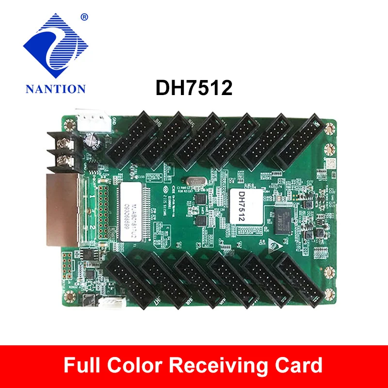 Novastar Led Receiving Card DH7512 Display Control Card 512*512 Pixels 12*HUB75 For Sending card