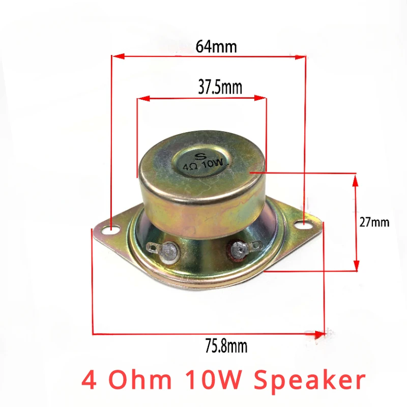 SOTAMIA 2Pcs 2 Inch Tweeter Speaker 4 Ohm 8 Ohm 10W Treble Speaker Anti-magnetic Mini Tweeter Audio Sound Loudspeaker with Ear