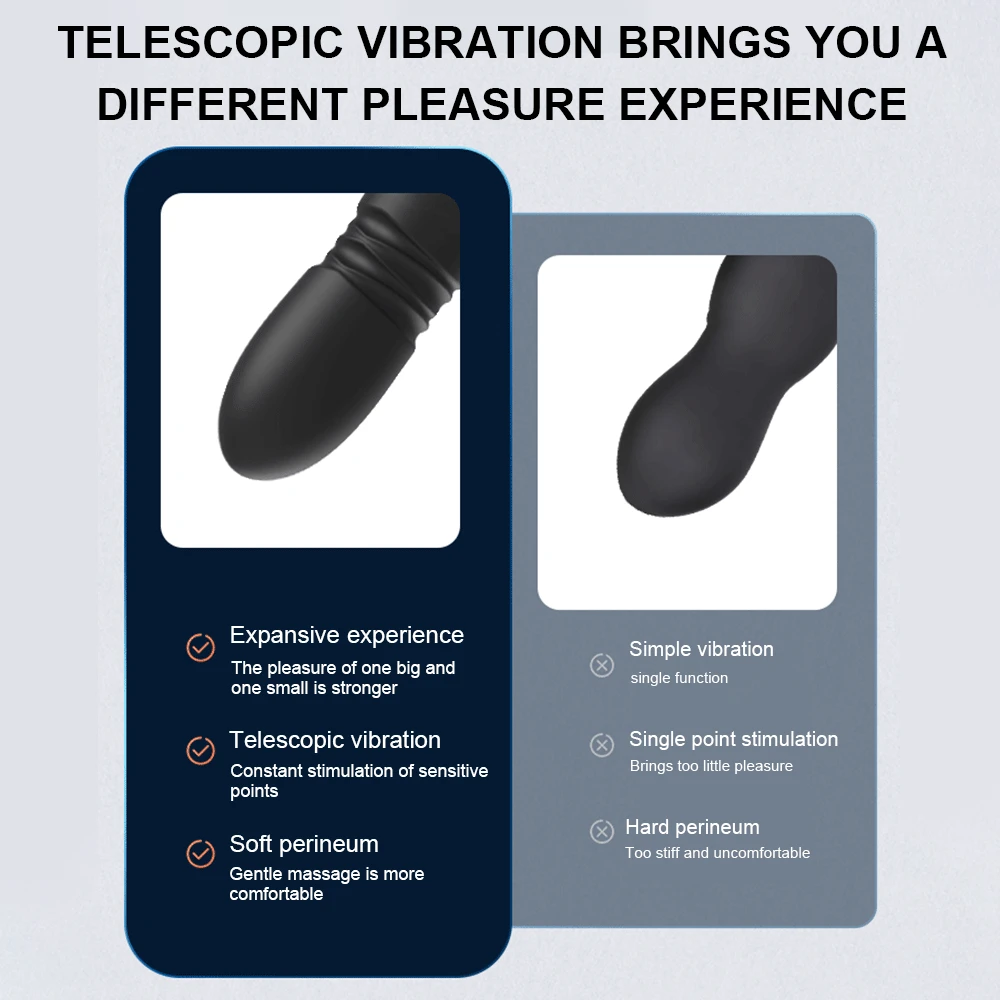 Plug Telescopic Anal Vibrators Male Prostate Massage Wireless Control Silicone Stimulate Butt Delay Ejacul_voghion.com