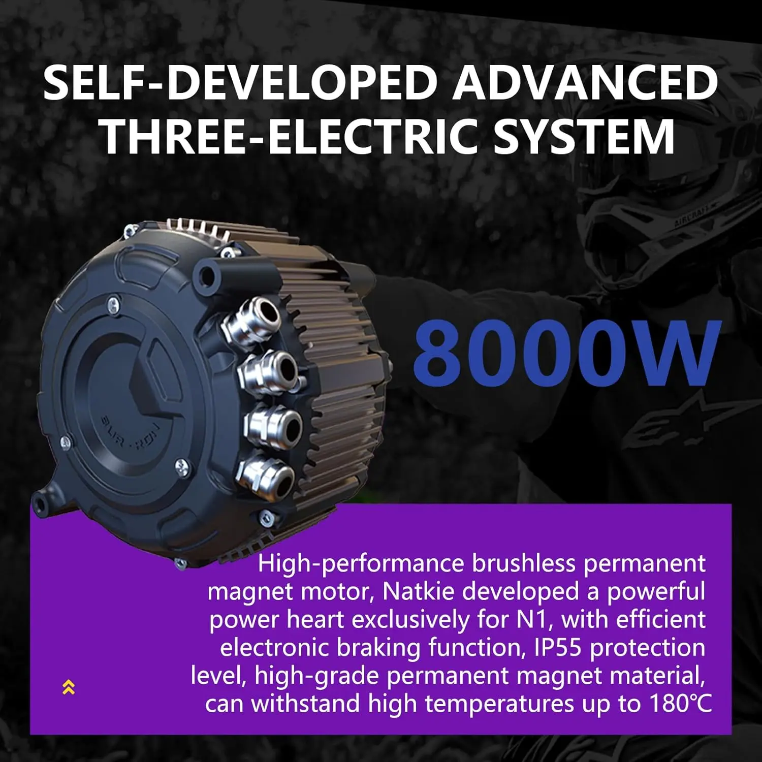 Freego N1 Electric Motorcycle Bike for Adults 8000W Mid-Mounted Motor 72V/30AH Battery Top Speed 50MPH Ebike Dual LED Headlight