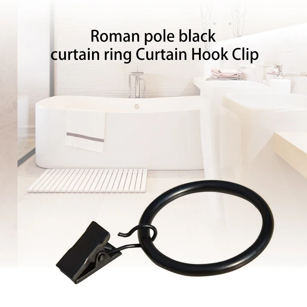 Shower Curtain Rings Rustproof Clips 10pcs Home Decoration