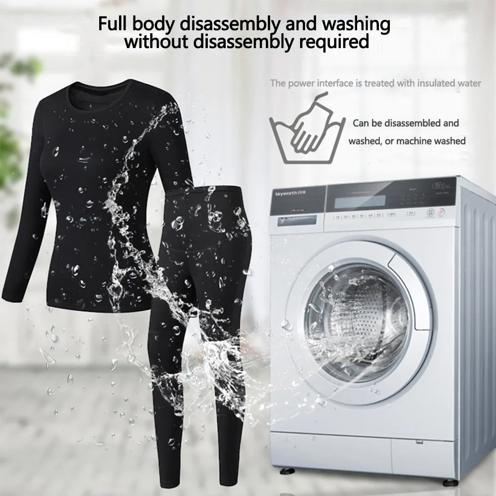 28 Areas Electric Heating Underwear Lightweight Intelligent Temperature Control Long Sleeved Men's Women's Warm Underwear heated vest