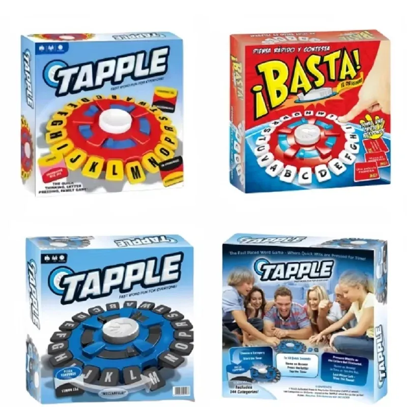 2025Basta Think Word Game Fast-Paced Family*Tapple Board Game The Quick Thinking Letter Pressing PuzzleGamesFor Adults Spanish