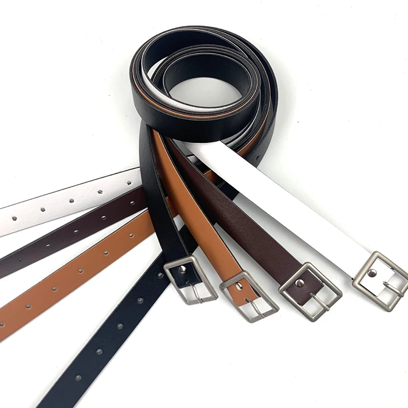 Square Buckle Leather Belt Student Fashion Trendy Hundred Decorative Trouser Belts Belt Women\'s Dress Belts