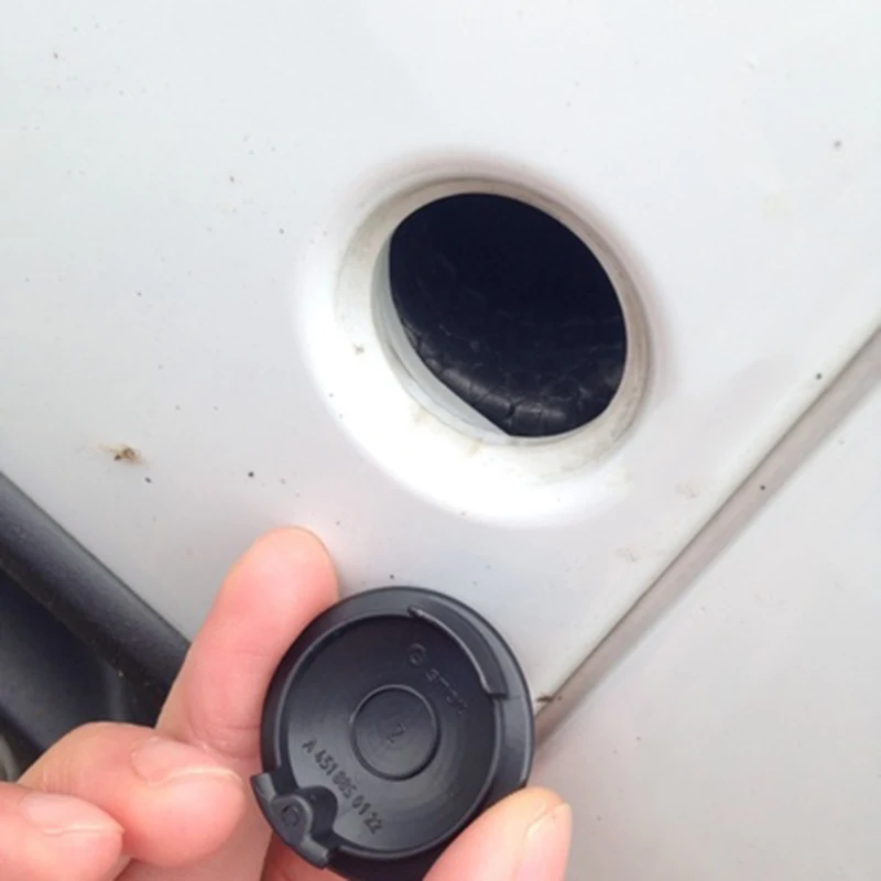 2 Coperture Gancio Traino Paraurti Anteriore Per Smart Fortwo 451 (2007-2015) | Tappo Traino In Plastica Nero