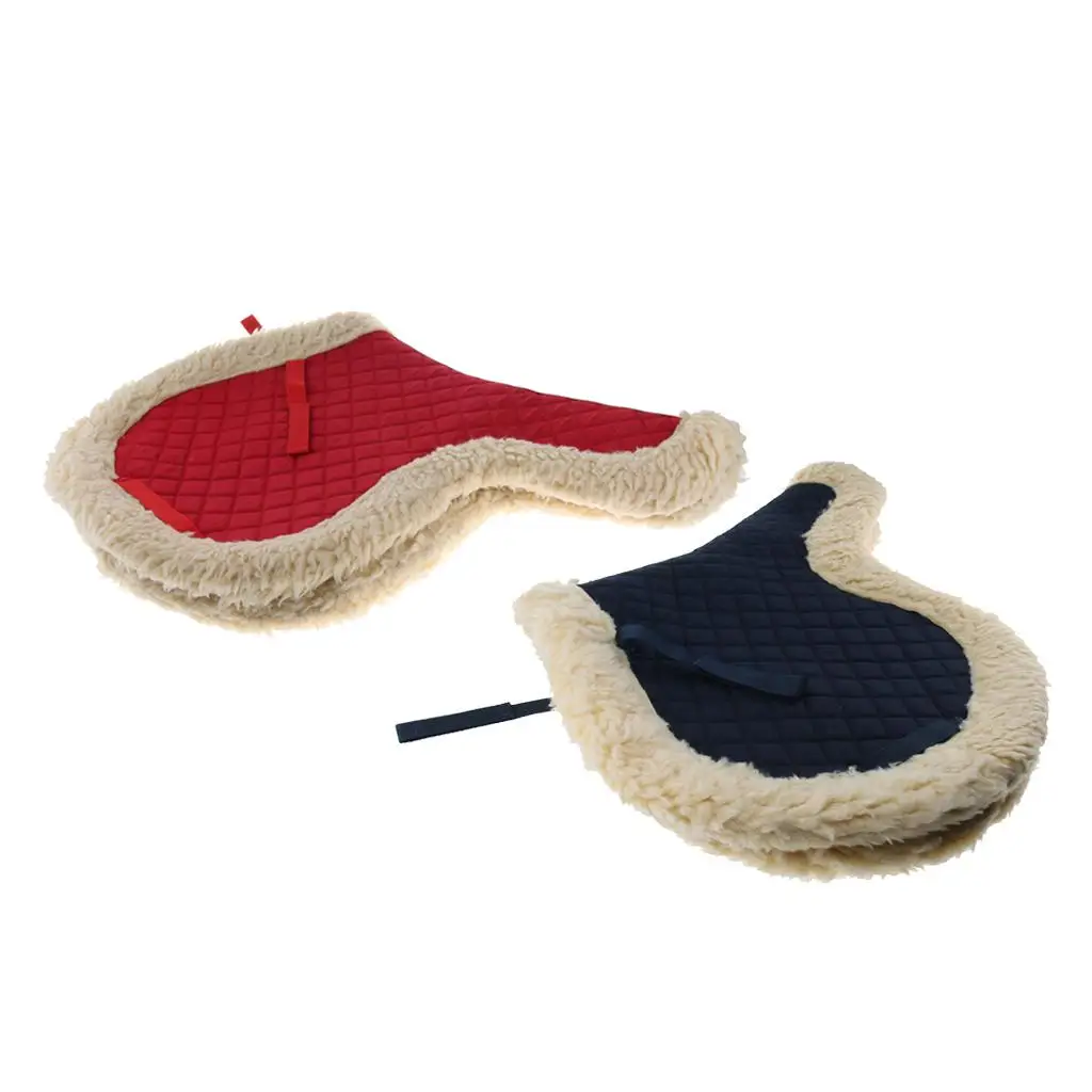 1 Piece All Purpose Fleece- English Saddle Pad, for Horse Riding Jumping, Days, Comfortable