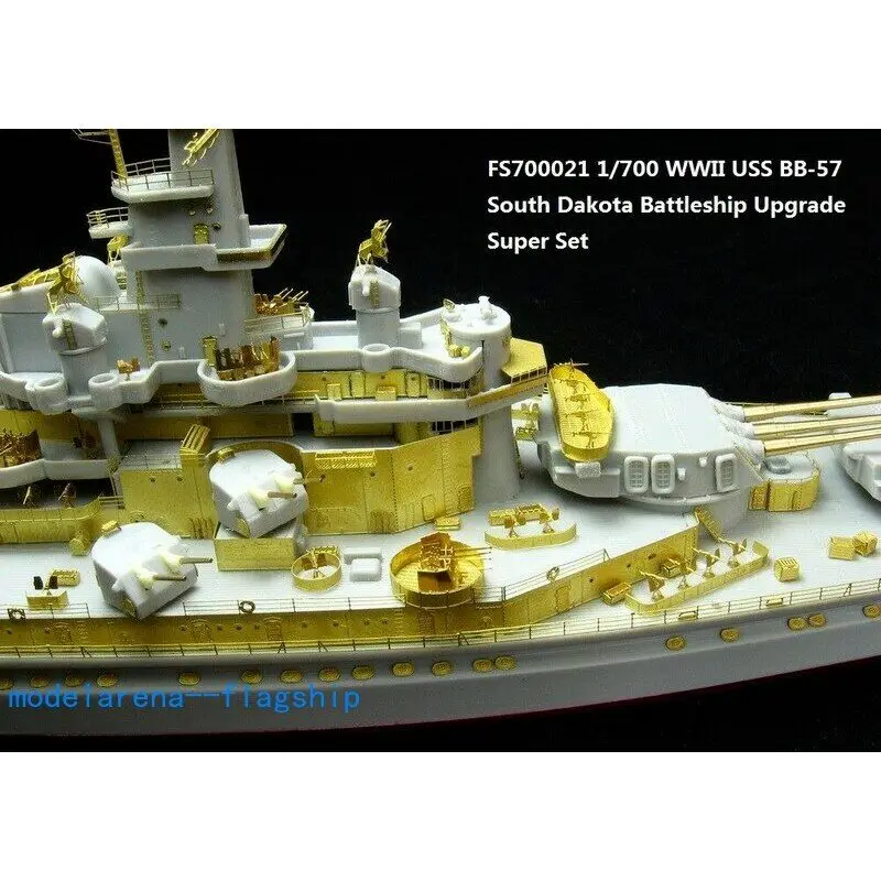 Fivestar PE 1/700 차 세계 대전 BB-57, 사우스 다코타 전함, 트럼펫용, FS700021