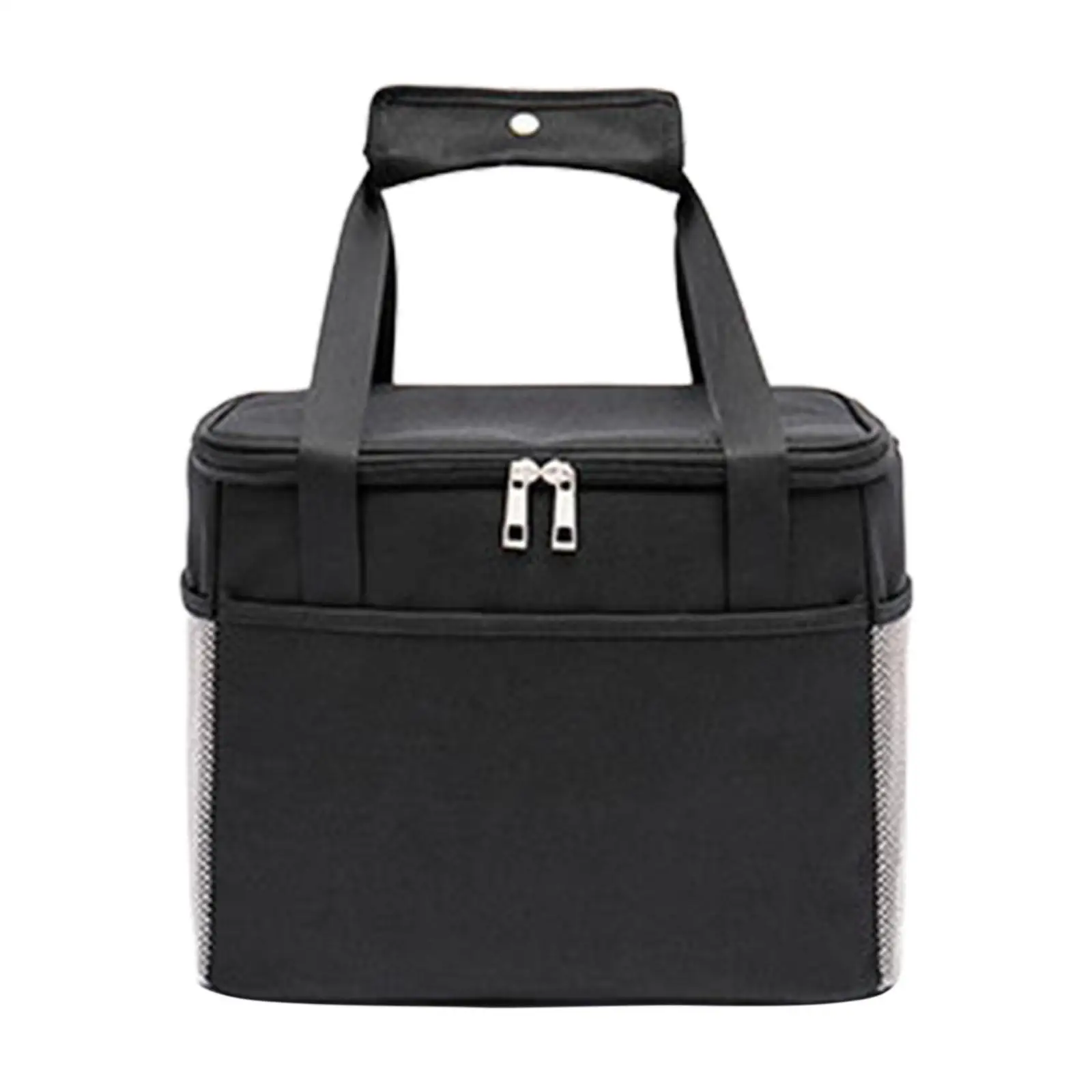 Insulated Cooler Bag Soft with Zipper Closure Waterproof Thermal Tableware Handbag Tote Bag for Party Beach Hiking Trip Camping