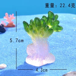 Luminous Coral Micro Landscape Ornaments - Glowing Oyster Aquarium Decor (Large coral)