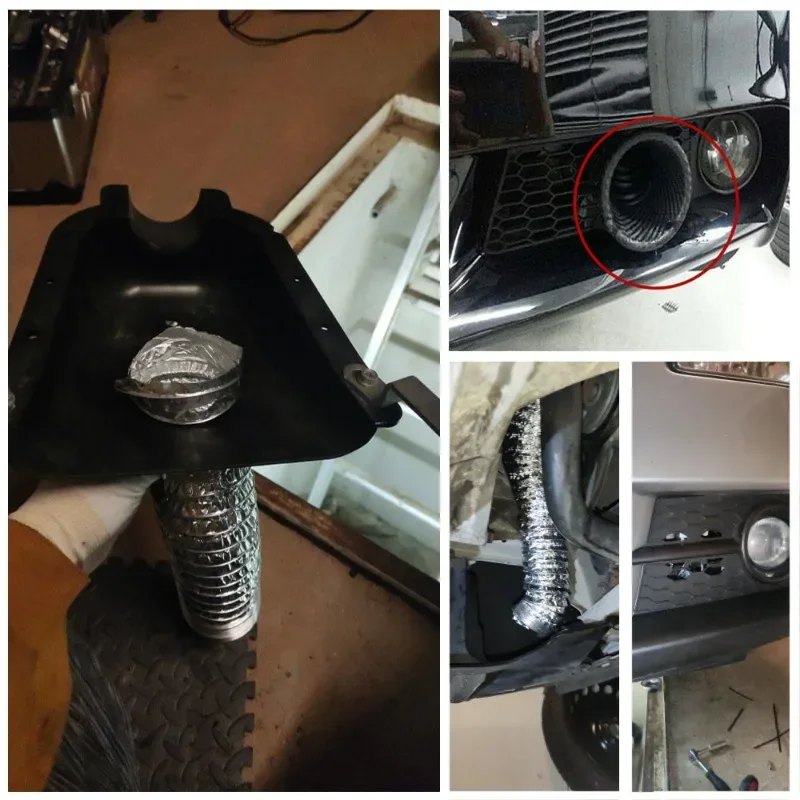 1pcs Universal Car Front Bumper admission air Turbo Air Intake Pipe Kit ABS Turbine Inlet Kit Pipe Air Funnel air intake kit air intake pipe air filter intake pipe