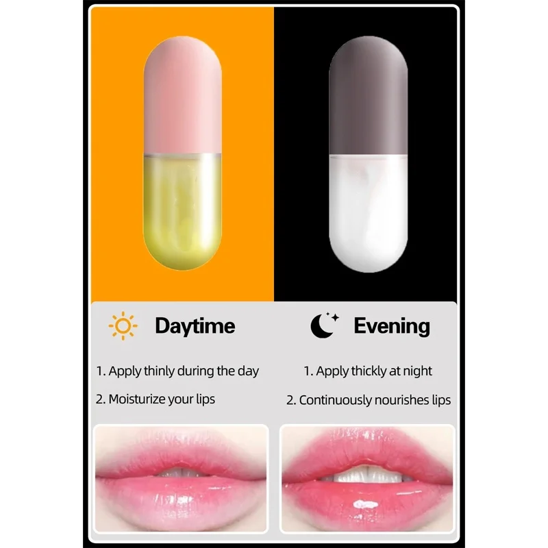 Day And Night Combined Lip Augmentation Essence Long-lasting Lip Oil Restore Lip Elasticity And Instantly Enrich Oil Makeup 5