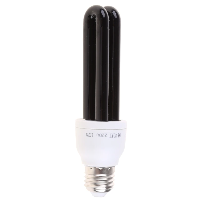 220V 15W E27 Fluorescent Blacklight CFL Light Bulb Lamp Replacement