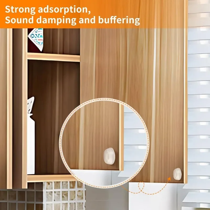 1000-100Pcs Self Adhesive er Pads Mini Non-Slip Clear Dots Rubber Damper Silicone Cabinet Door Stops Reduce Noise Bumpons