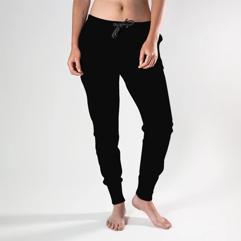 LETSFIND Women Jogger Solid Black Have Pocket Harem Pants Fahsion High Quaility Soft Comfortable Streetwear