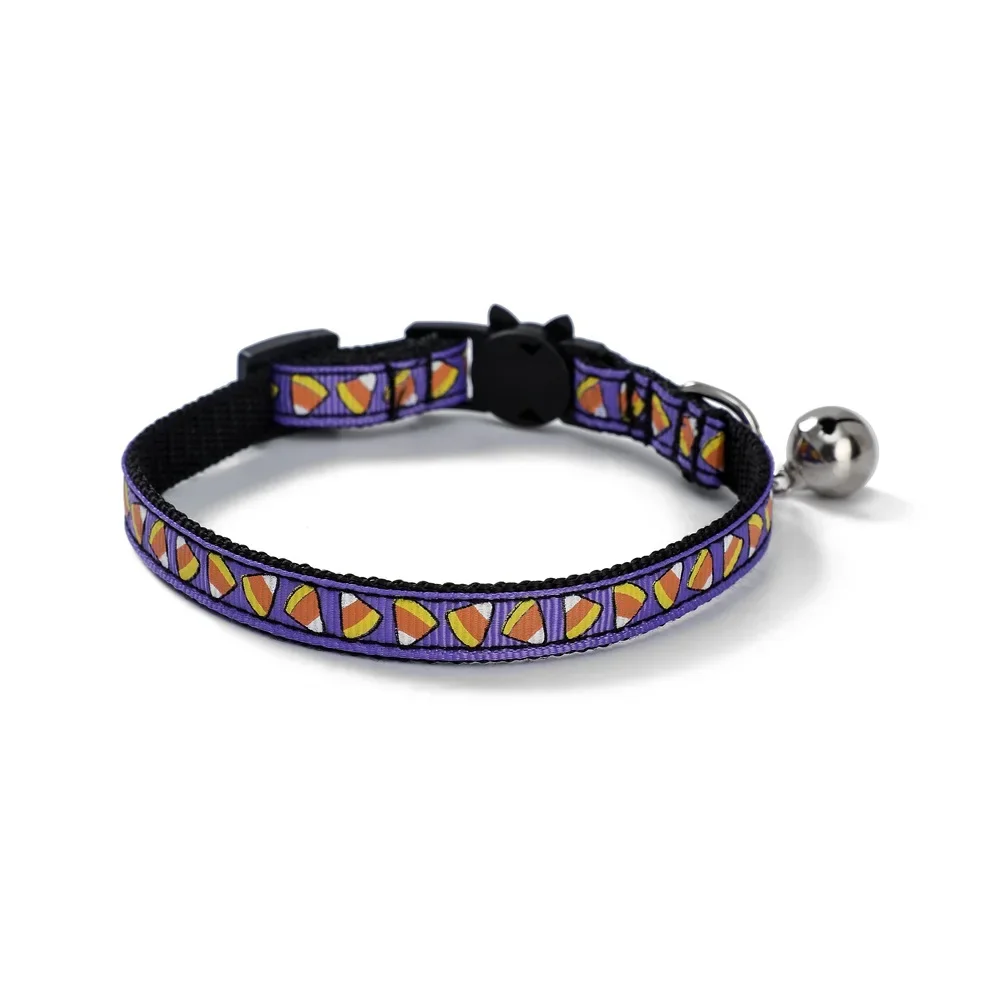 New Cat Dogs Collars Halloween Costume Cat Dog Collar Popular Pet Accessories Pumpkin Skull Cat Collar Spider Funny Dog Collar 3