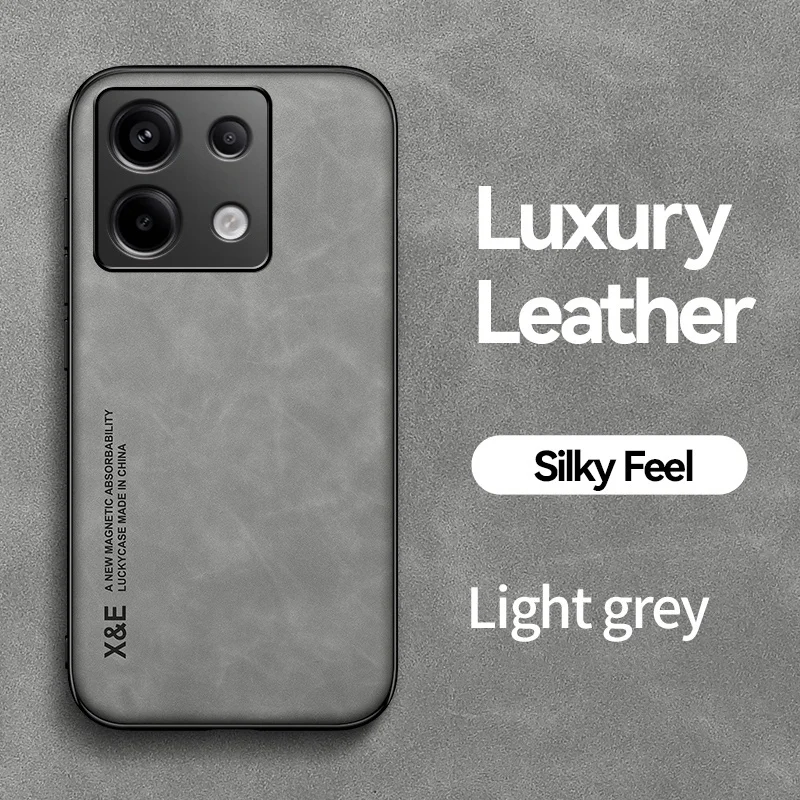 Leather Magnetic Soft Silicone Case - Elegant Back Cover