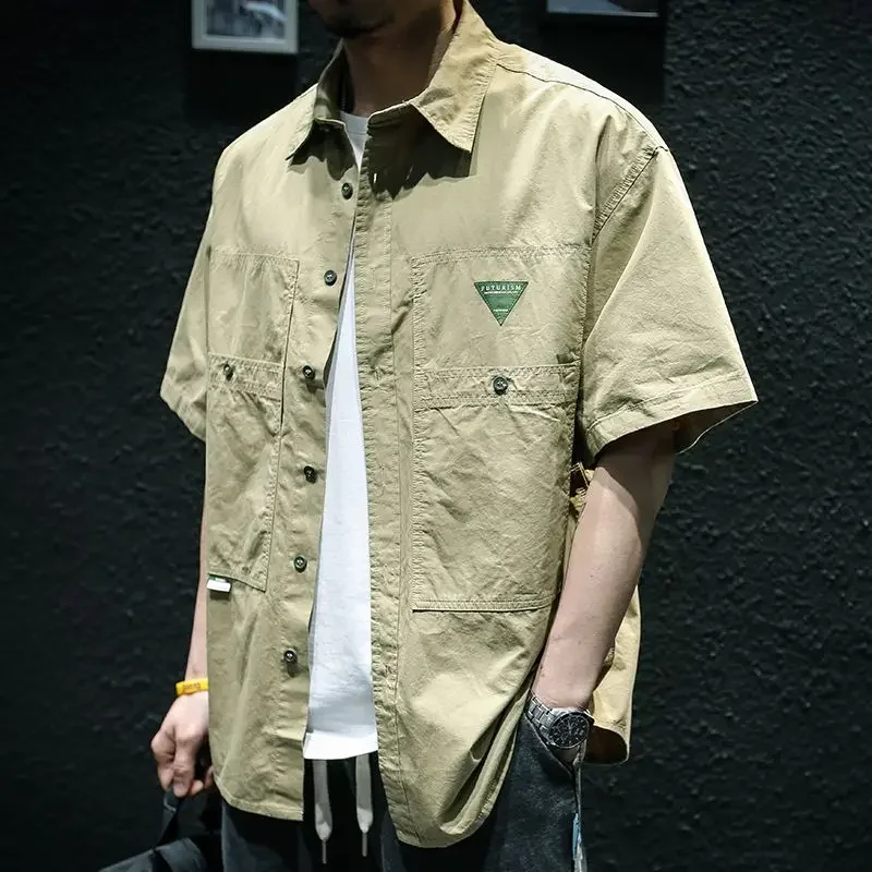 thumbnail image 1 of Camisa de hombre Cargo Camisas sueltas verdes para hombre Moda normal 2024 Venta Asia Cosas baratas con Cómodo I Elegante Algodón Casual, 1 of 5
