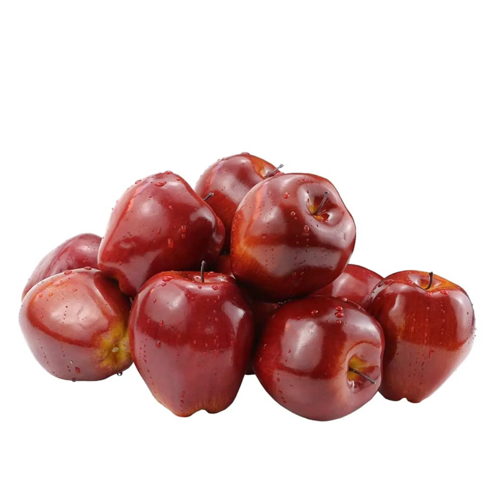 12 Pcs Fake Fruit Apples Artificial Apples Lifelike Simulation Red Home House Decor For Still Life Kitchen Decor artificial fruits and vegetables