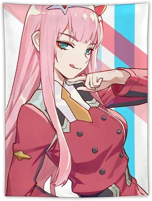 Japan Romance Sci-Fi Mecha Darling in The Franxx Anime Zero Two Poster  Polyester Wall Art Tapestry Decorative Bedroom - AliExpress