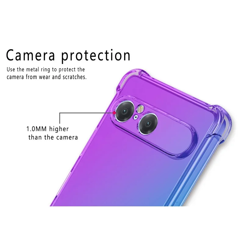 Rainbow Ultra Thin Shockproof Gradient Case - Four-Corner Silicone Soft Cover