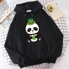 

Streetwear Ladies Male Saint Patrick's Day Print Pullover Hoodie Oversized Harajuku Hoodie Sweatshirt Korean Streetwear Top