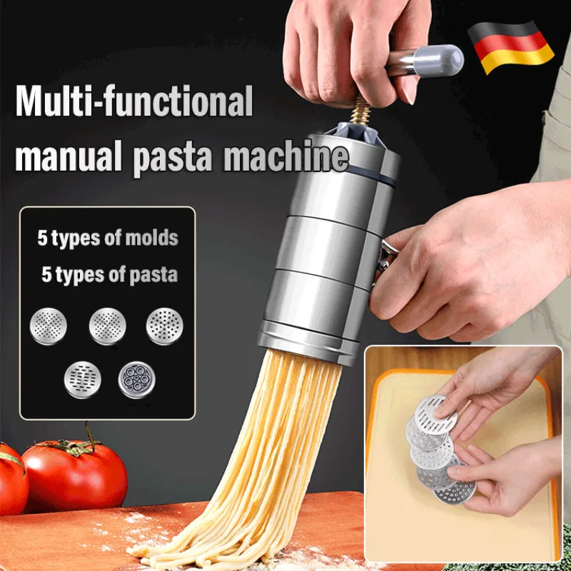Multifunctional stainless steel manual salvagesalvage noodle machine Stainless Steel Making Press Machine Manual Noodle Maker