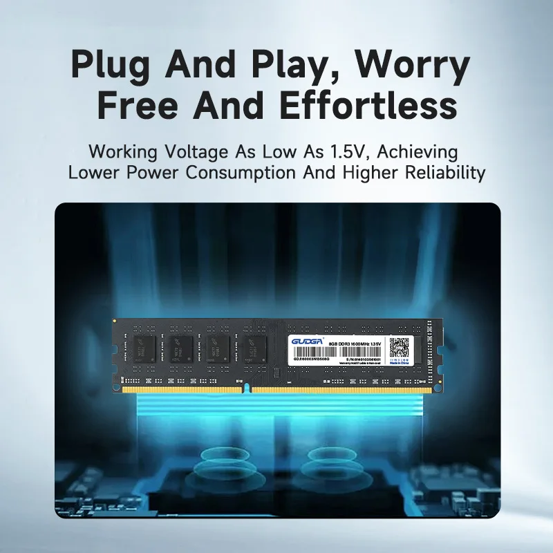 GUDGA Memoria Rams DDR3 GB GB 240 pin 1600 MHz PC3 New