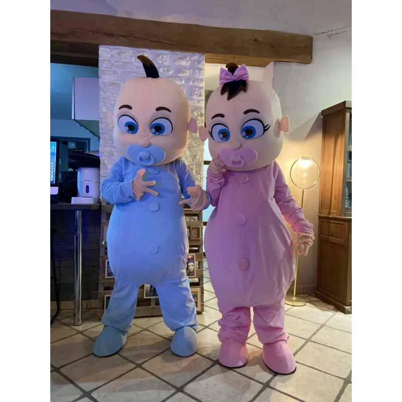 

Adult Size Baby Boy And Girl Mascot Costume Christmas Fancy Dress Halloween Cosplay Costume Birthday For Performance Costume