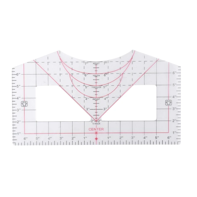 Tshirt Ruler Guide Transparent Ruler Guide For Vinyl Alignment For  Measuring Tool Sewing Tool Calibration Tool Transparent Ruler - AliExpress